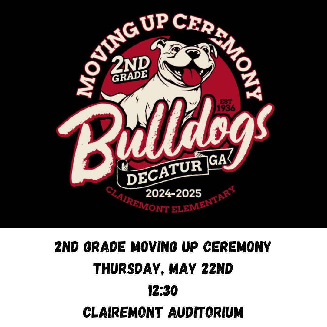  graphic of a bulldog with a graduation cap and the date May 22nd at 12:30